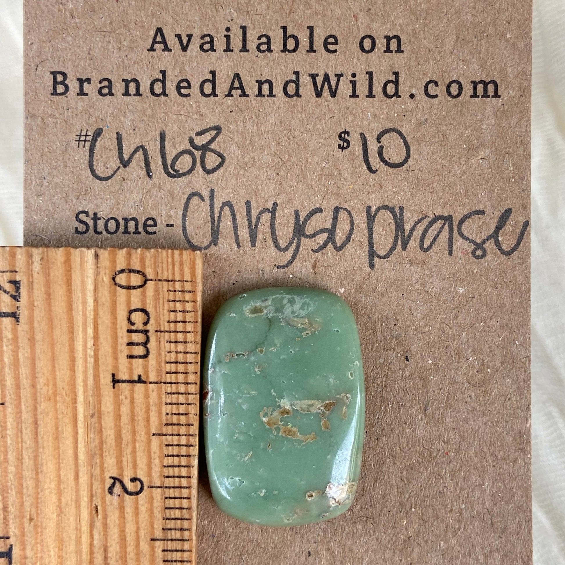 Chrysoprase Cabochon - Ch68 E4391B67-B4E1-4567-A5CC-D9674527C101 Brandedandwild.com