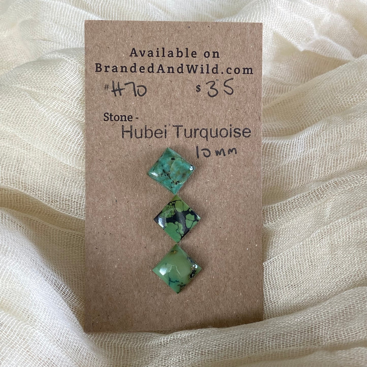 Hubei Turquoise Cabochon - H70 E440AD4E-1D79-4C94-89BF-53C3C7FBEE81 Brandedandwild.com