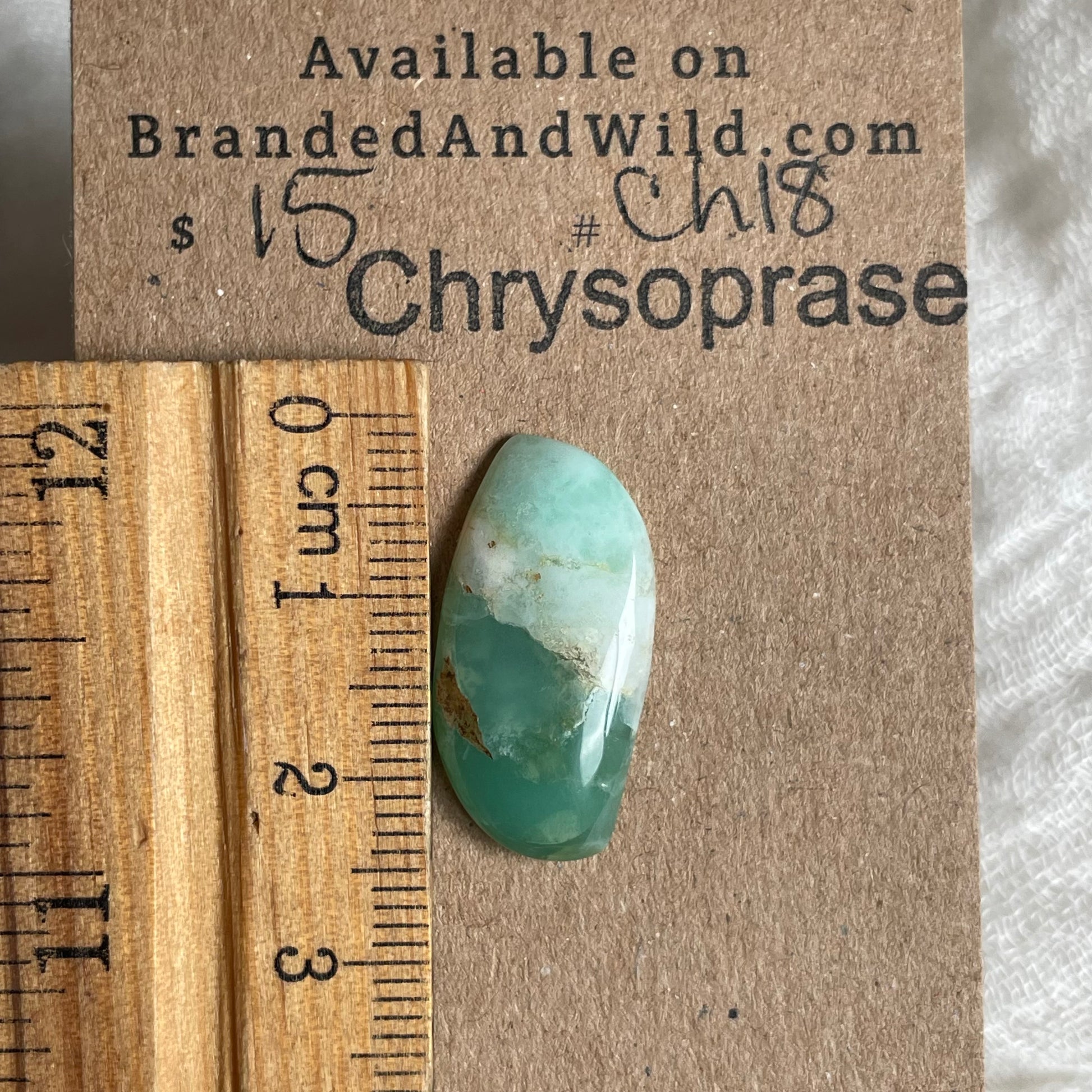 Chrysoprase Cabochon - Ch18 E4751B96-EB8C-42FC-AB3E-96168AD635DF Brandedandwild.com