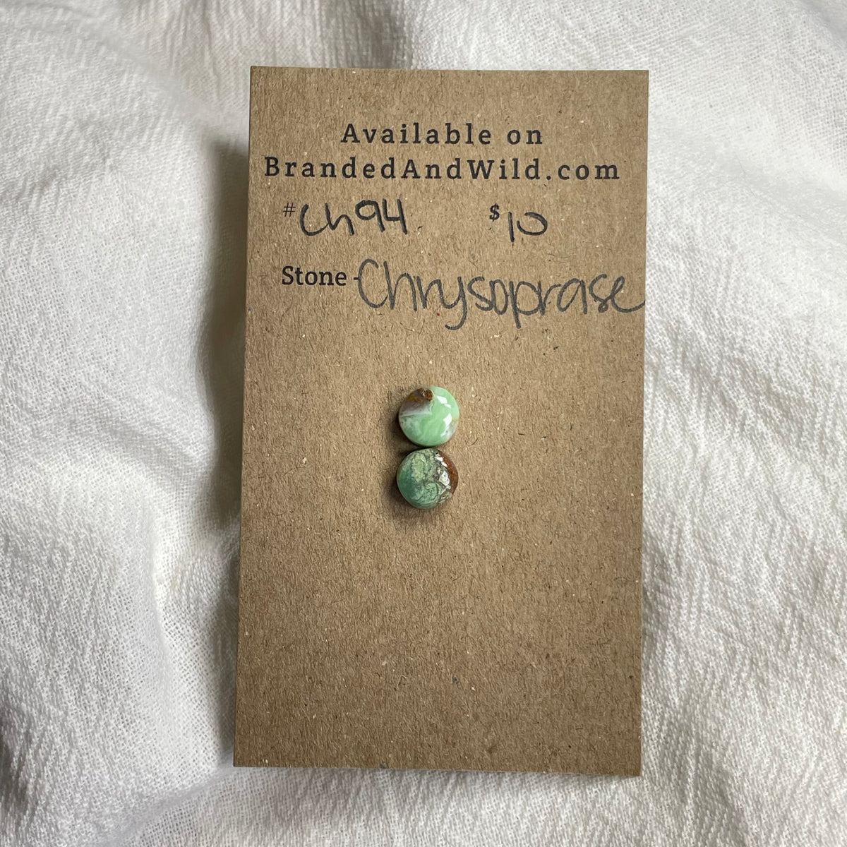 Chrysoprase Cabochon - CH94 E4ABB109-2D5F-4843-90E4-1BA4E1F1CBED Brandedandwild.com