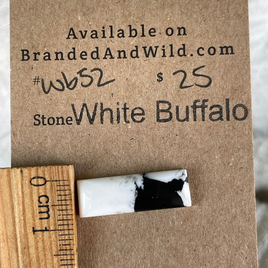 White Buffalo Cabochon - WB52 E4BE1398-571A-49C3-9F9A-2C056B2CFC94 Brandedandwild.com