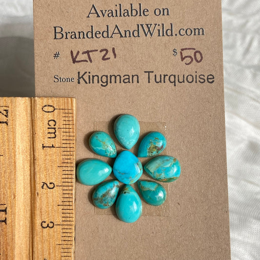 Kingman Turquoise Cabochon - KT21 E4C64A00-B2EF-4166-A689-971896616F49 Brandedandwild.com