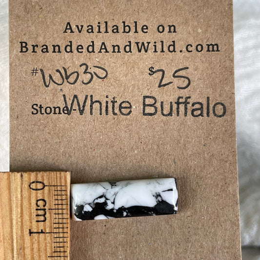 White Buffalo Cabochon - WB30 E4D6CB74-B2C2-4314-B106-807CF4C30917 Brandedandwild.com