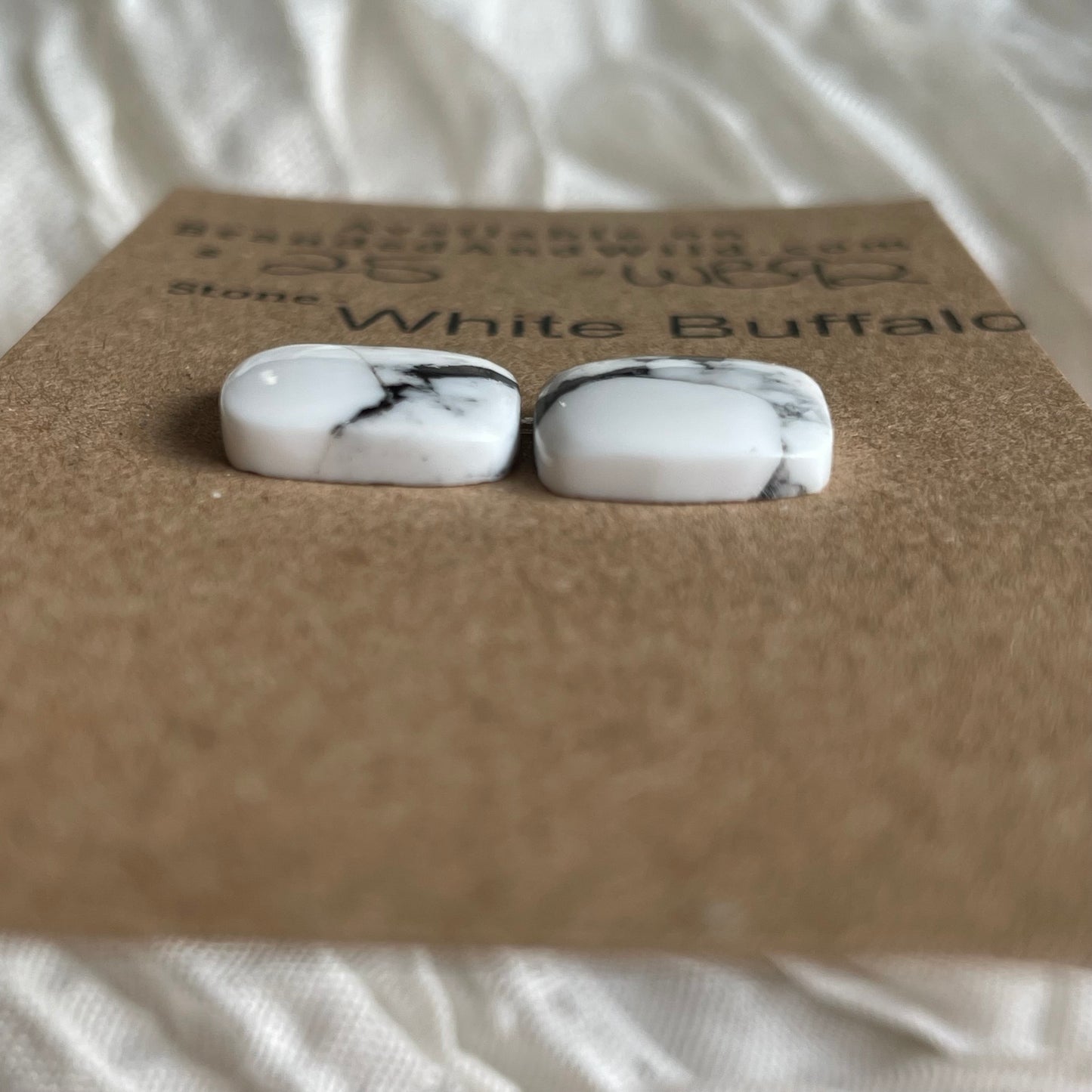 White Buffalo Cabochon - WB92 E4E58972-3FDD-43B0-A299-8A1E63D333A7 Brandedandwild.com