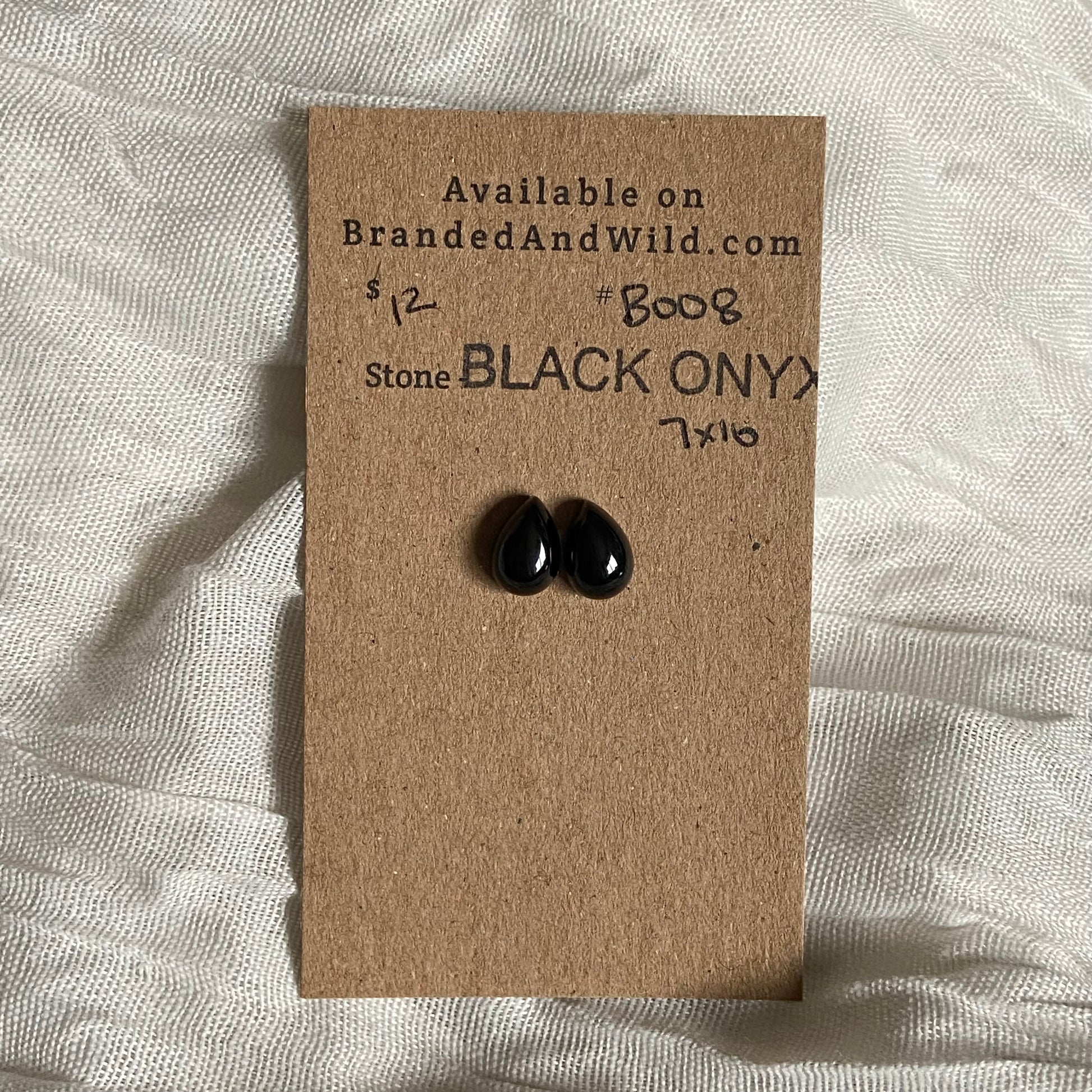 Black Onyx - Cabochon - B008 E4EF4869-929B-4559-858D-C64A0012A318 Brandedandwild.com