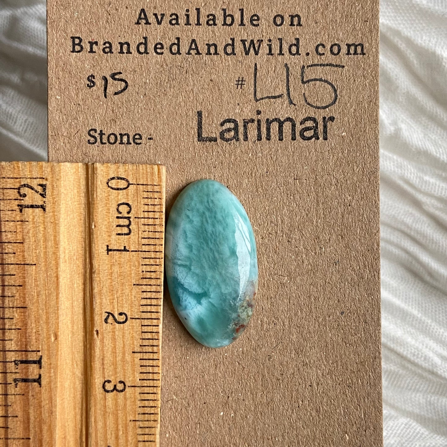 Larimar Cabochon - L15 E4F00FA2-AAF6-428D-A026-6AAAD5311E9A Brandedandwild.com