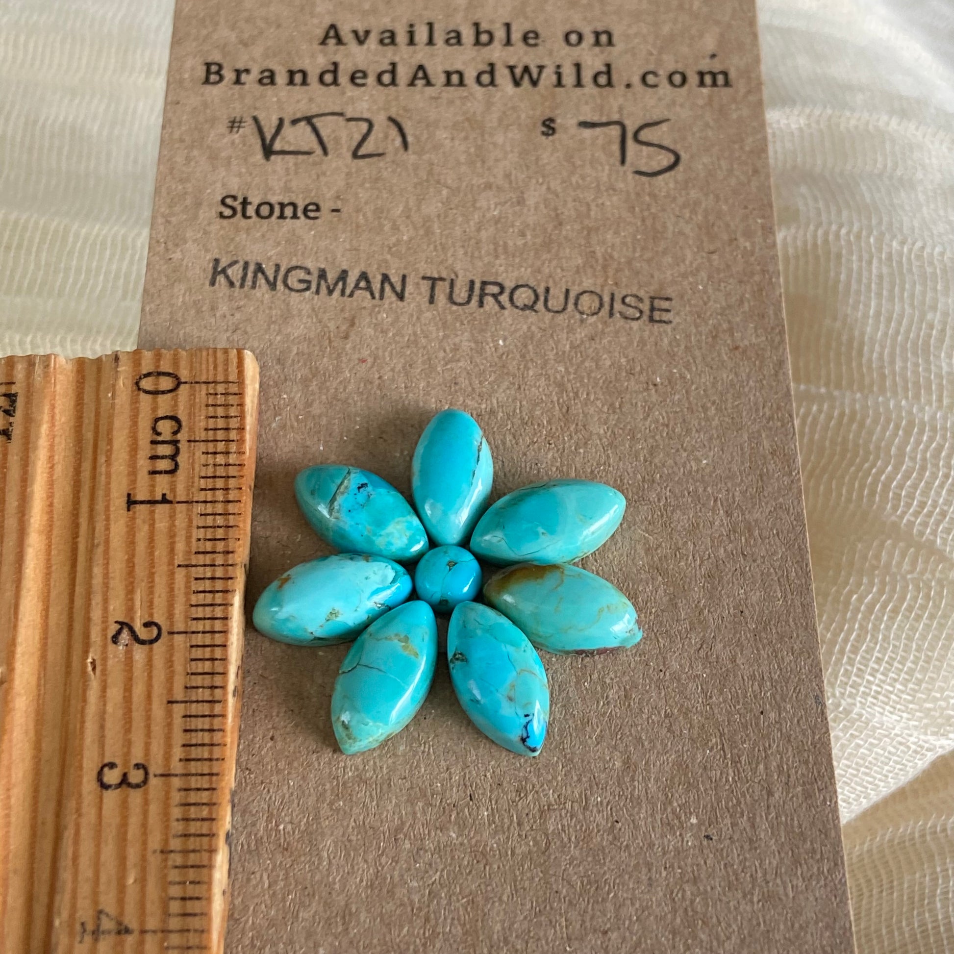 Kingman Turquoise Cabochon - KT21 E4FB07E1-64BF-4BC7-A616-CE739D766D66 Brandedandwild.com