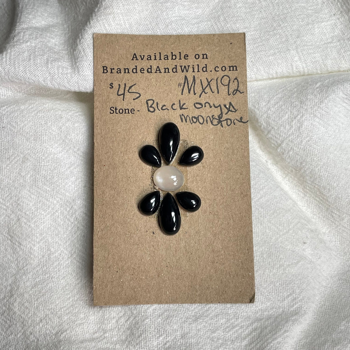 Black Onyx / Moonstone- Cabochon - Mix192 E501FDD7-2138-45ED-8D36-9C2C8E72FC62 Brandedandwild.com
