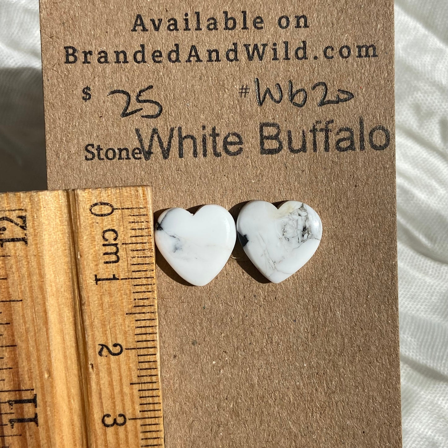 White Buffalo Cabochon - WB20 E51FCBB8-4720-473B-850E-9854B34F7C28 Brandedandwild.com
