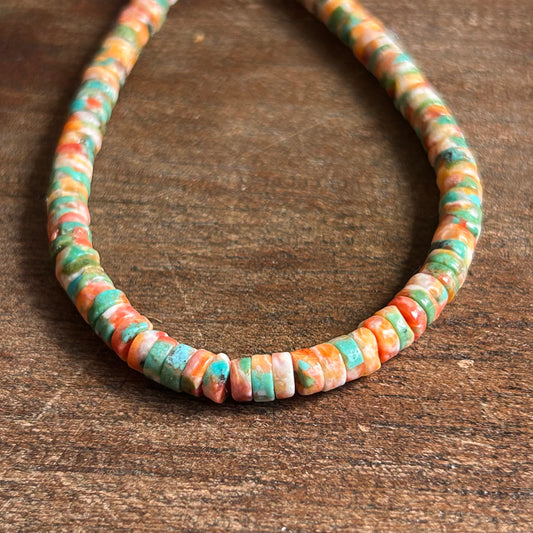 Natural Mixed Turquoise Spiny Oyster Heishi Beads 4mm/5mm 16 inches E53875EB-E2A5-41C4-91F2-B9847C1B2EE2 Brandedandwild.com