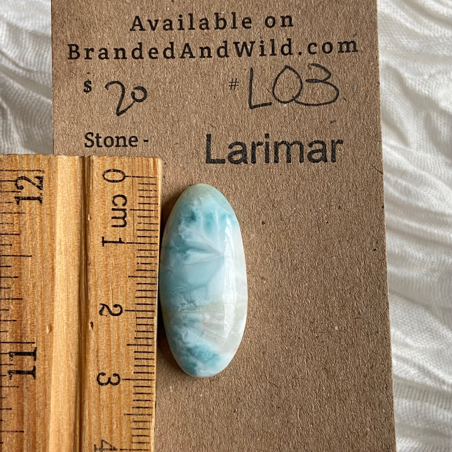 Larimar Cabochon - L03 E5502408-BA6A-4460-887B-975F329AAC5D Brandedandwild.com