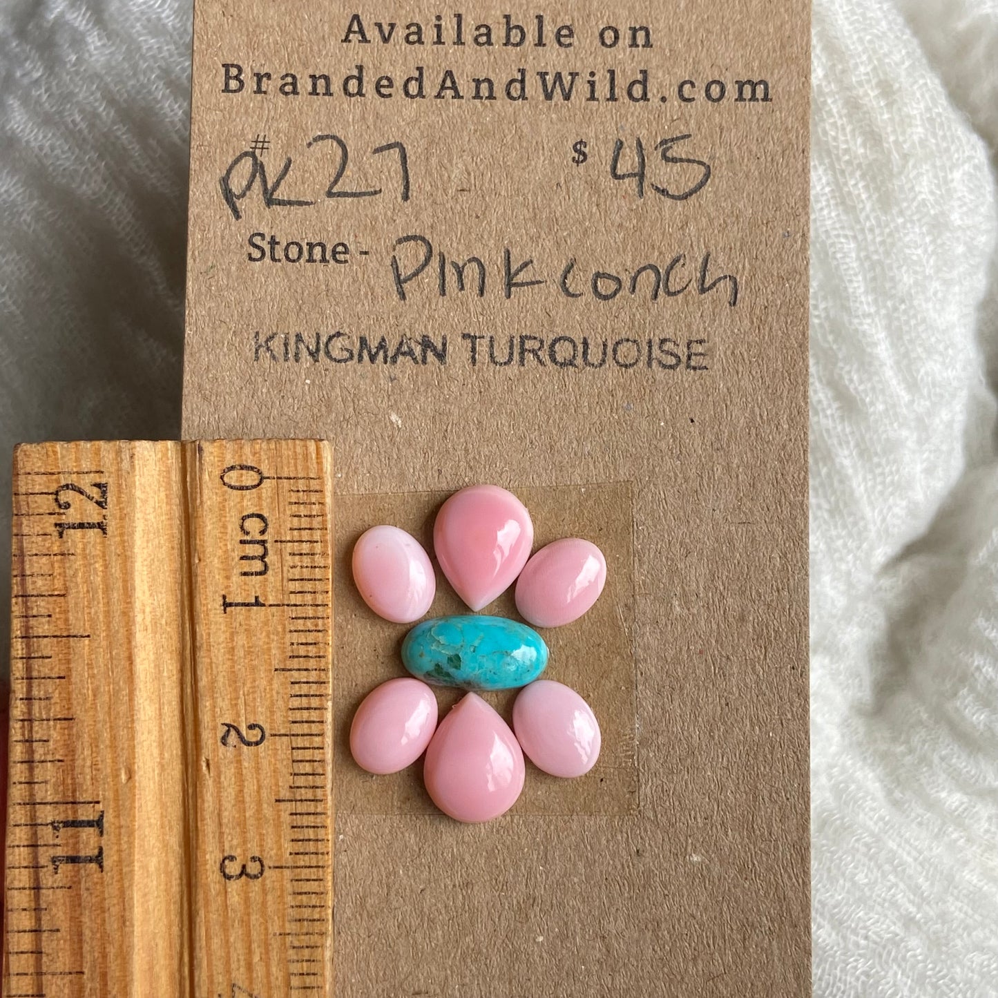 Pink Conch / Kingman Cabochon - PK22