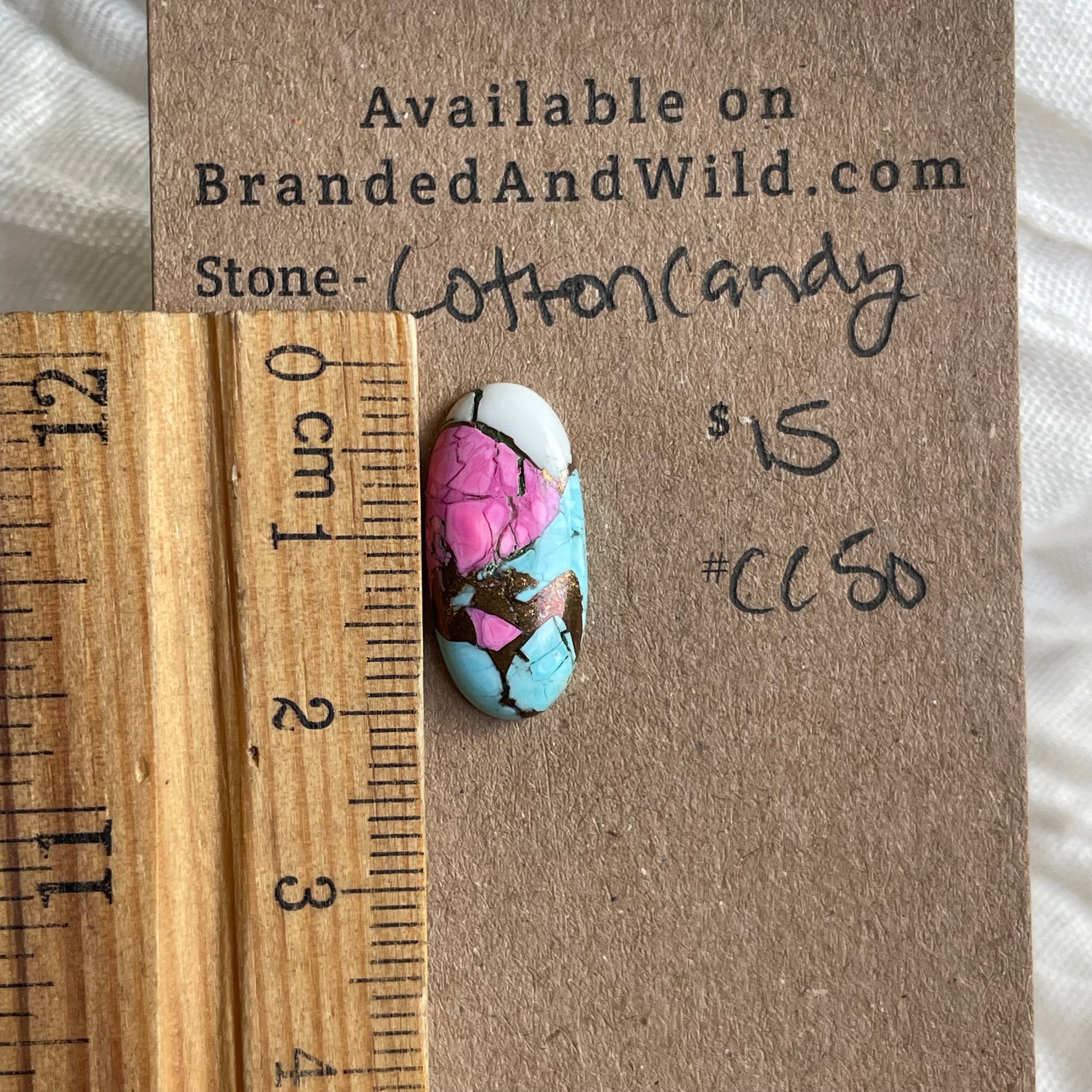Cotton Candy Cabochon - CC50 E5787236-0146-42B6-AAA0-F0B7B5503A15 Brandedandwild.com