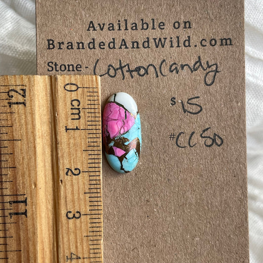 Cotton Candy Cabochon - CC50 E5787236-0146-42B6-AAA0-F0B7B5503A15 Brandedandwild.com