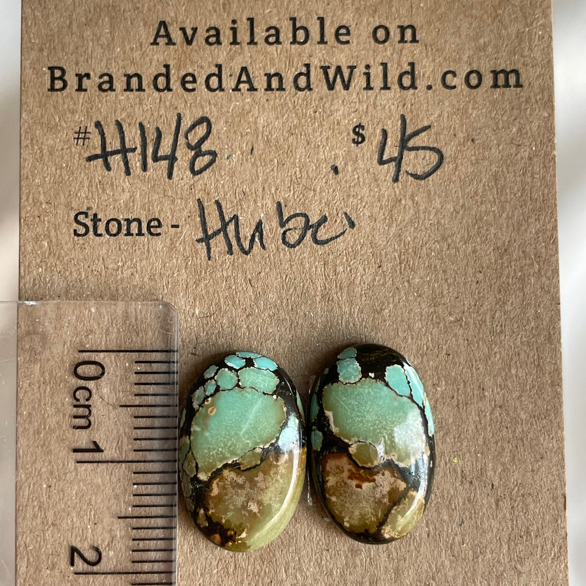 Hubei Turquoise Cabochon - H148 E58C3861-0A90-48BA-AA72-98476F1E0306 Brandedandwild.com
