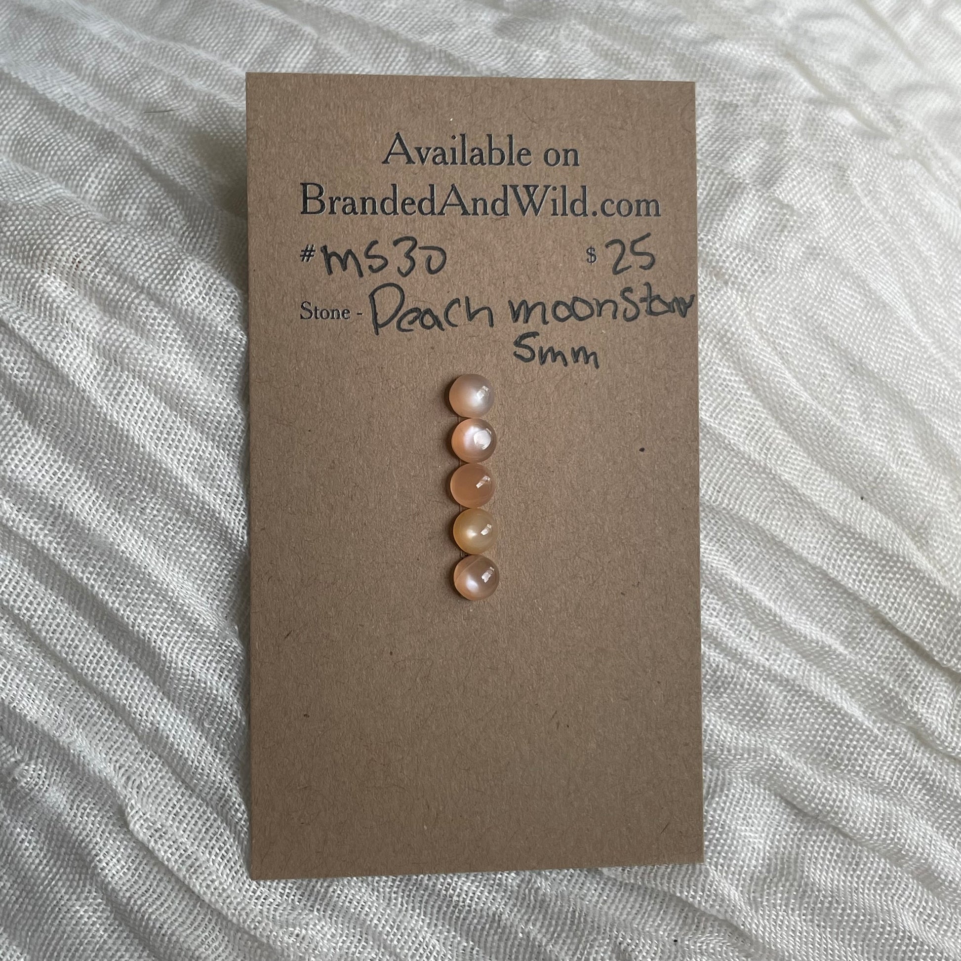Peach Moonstone Cabochon - MS30 E5BAA4BD-A306-44ED-9324-93C0C737720A Brandedandwild.com