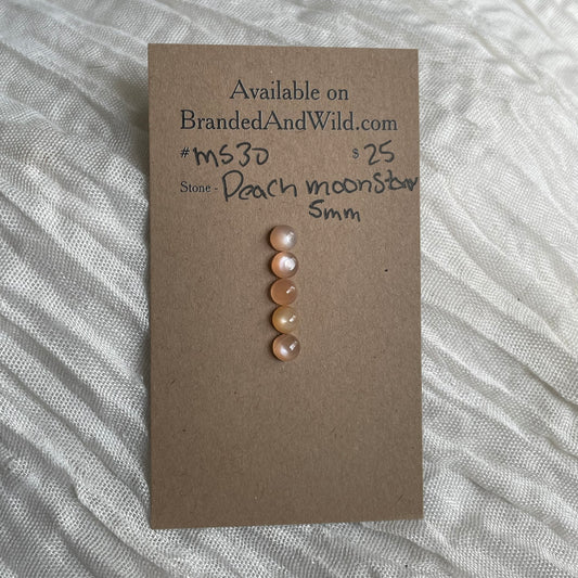 Peach Moonstone Cabochon - MS30 E5BAA4BD-A306-44ED-9324-93C0C737720A Brandedandwild.com