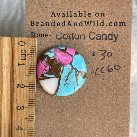 Cotton Candy Cabochon - CC60 E5CEEAF8-206A-4AC1-A4CE-26C9CFA701E3 Brandedandwild.com