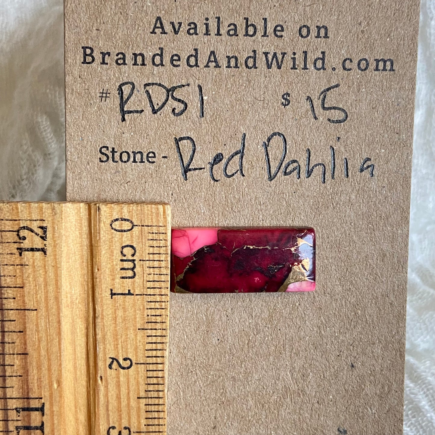 Red Dahlia Cabochon - RD51
