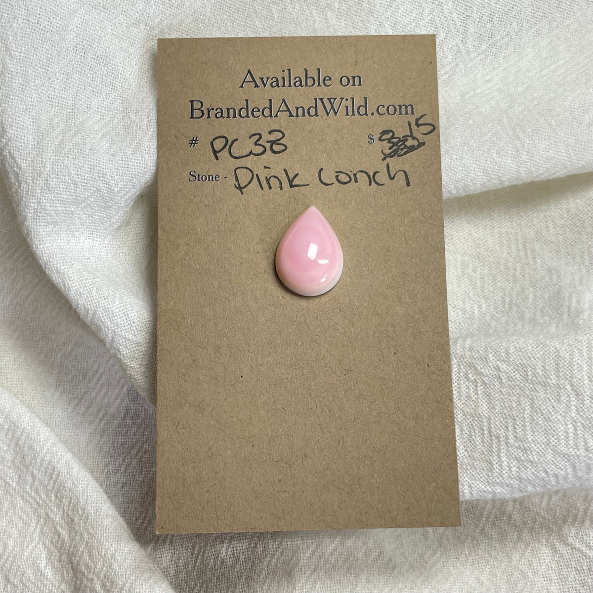 Pink Conch Cabochon - P038 E5D4254B-449C-4713-9F7B-178D2F2C9D66 Brandedandwild.com