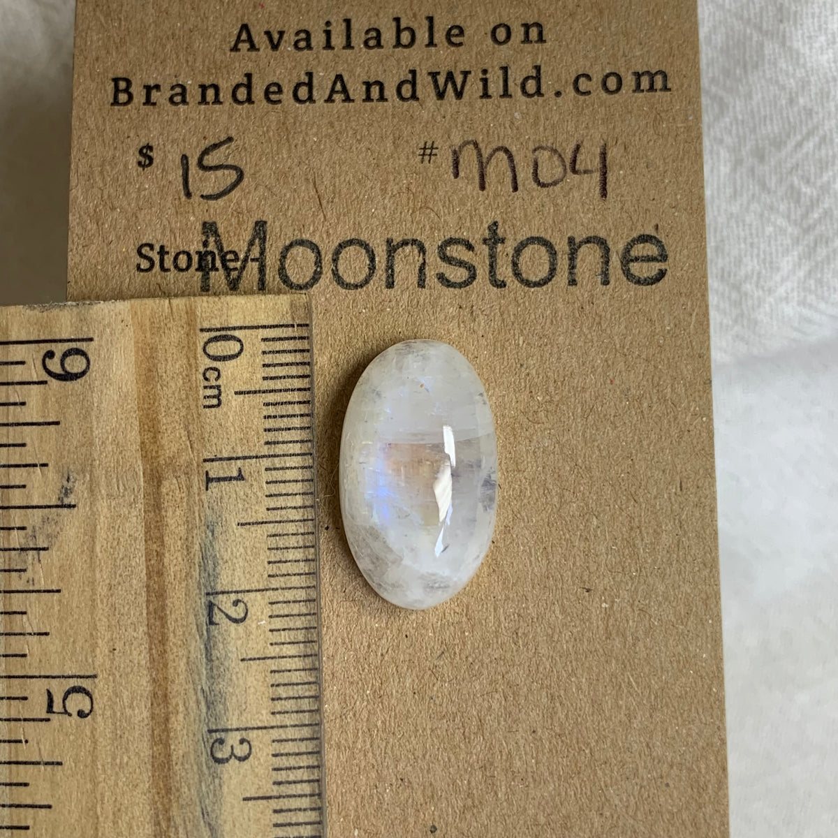 Moonstone Cabochon - MS04 E608619E-EF44-49F2-AE06-C08FB1A488AB Brandedandwild.com