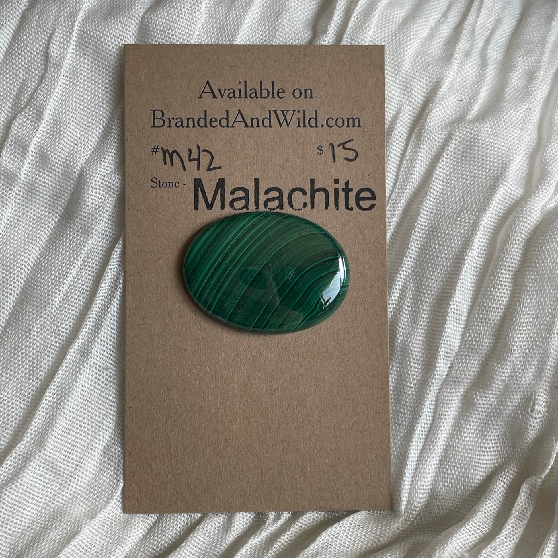 Malachite Cabochon - M42 E60E8596-AADB-428C-BF81-9D14A47CA325 Brandedandwild.com