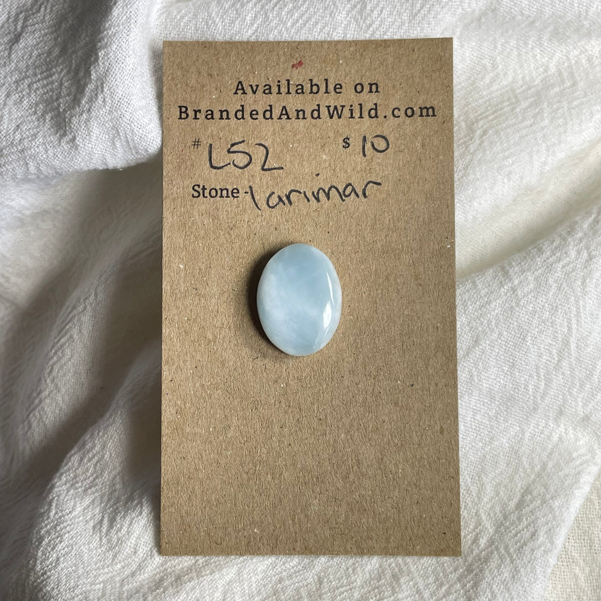 Larimar Cabochon - L52 E61FE14A-B737-4EEE-A126-8EEEF00DC03C Brandedandwild.com