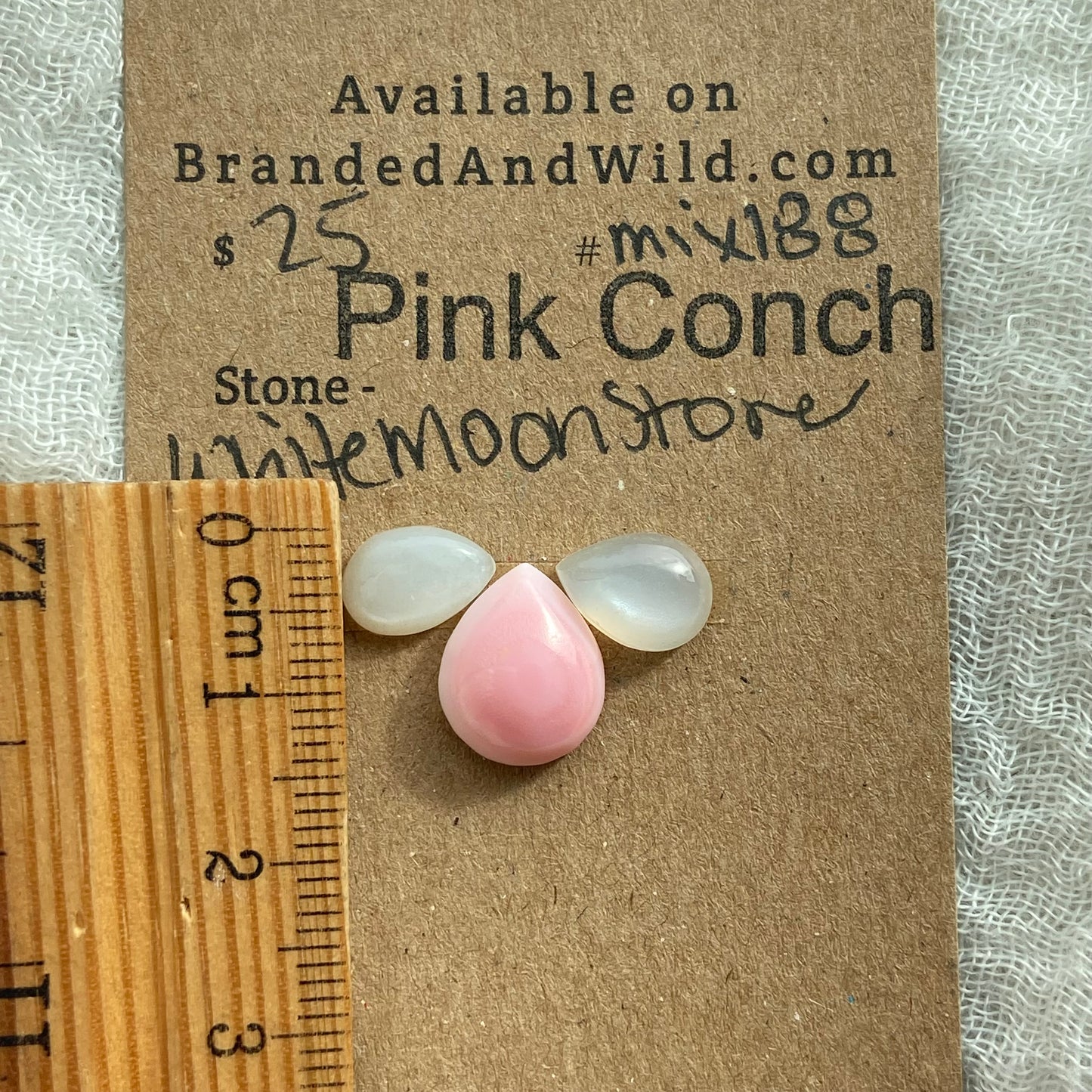 Pink Conch / White Moonstone- Mix188