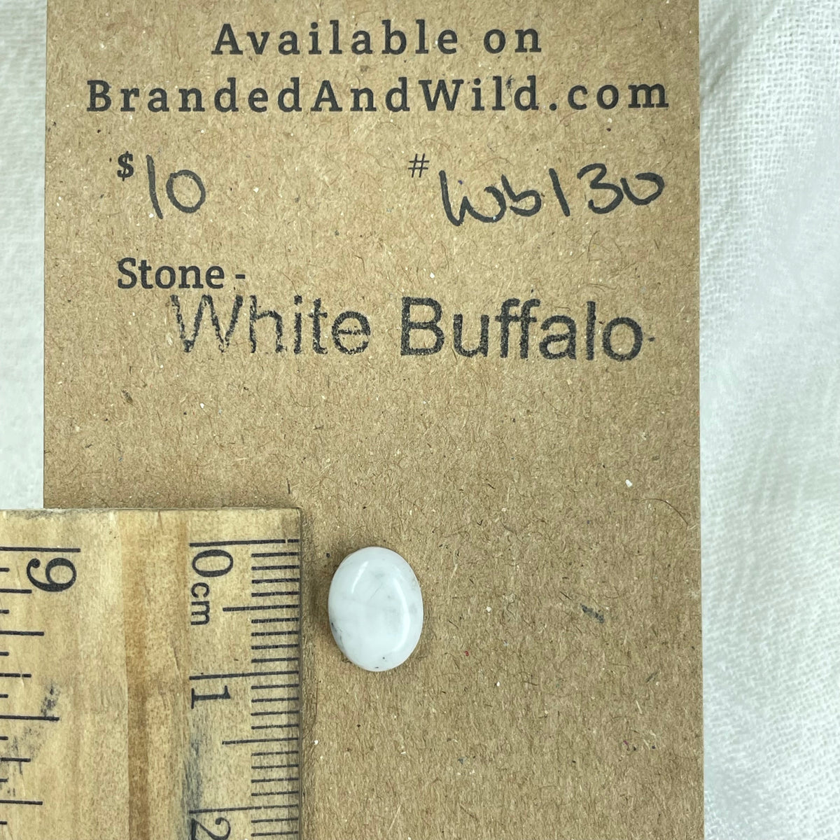 White Buffalo Cabochon - WB130 E64E5E56-AEA4-4317-94FB-C1515D2E74F9 Brandedandwild.com