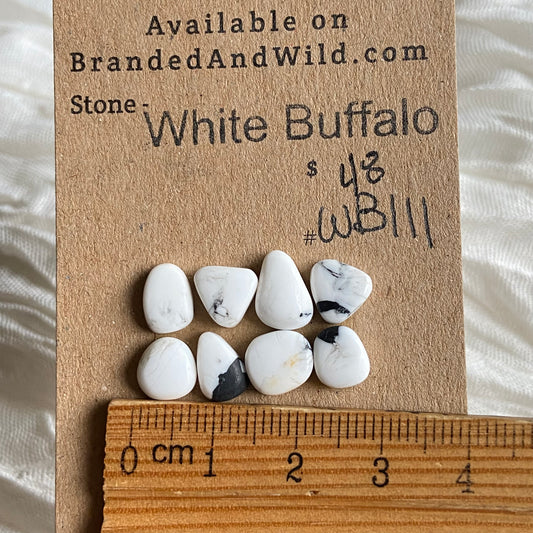 White Buffalo Cabochon - WB111 E657C5D4-4B9D-4173-97D0-6454DE96594D Brandedandwild.com