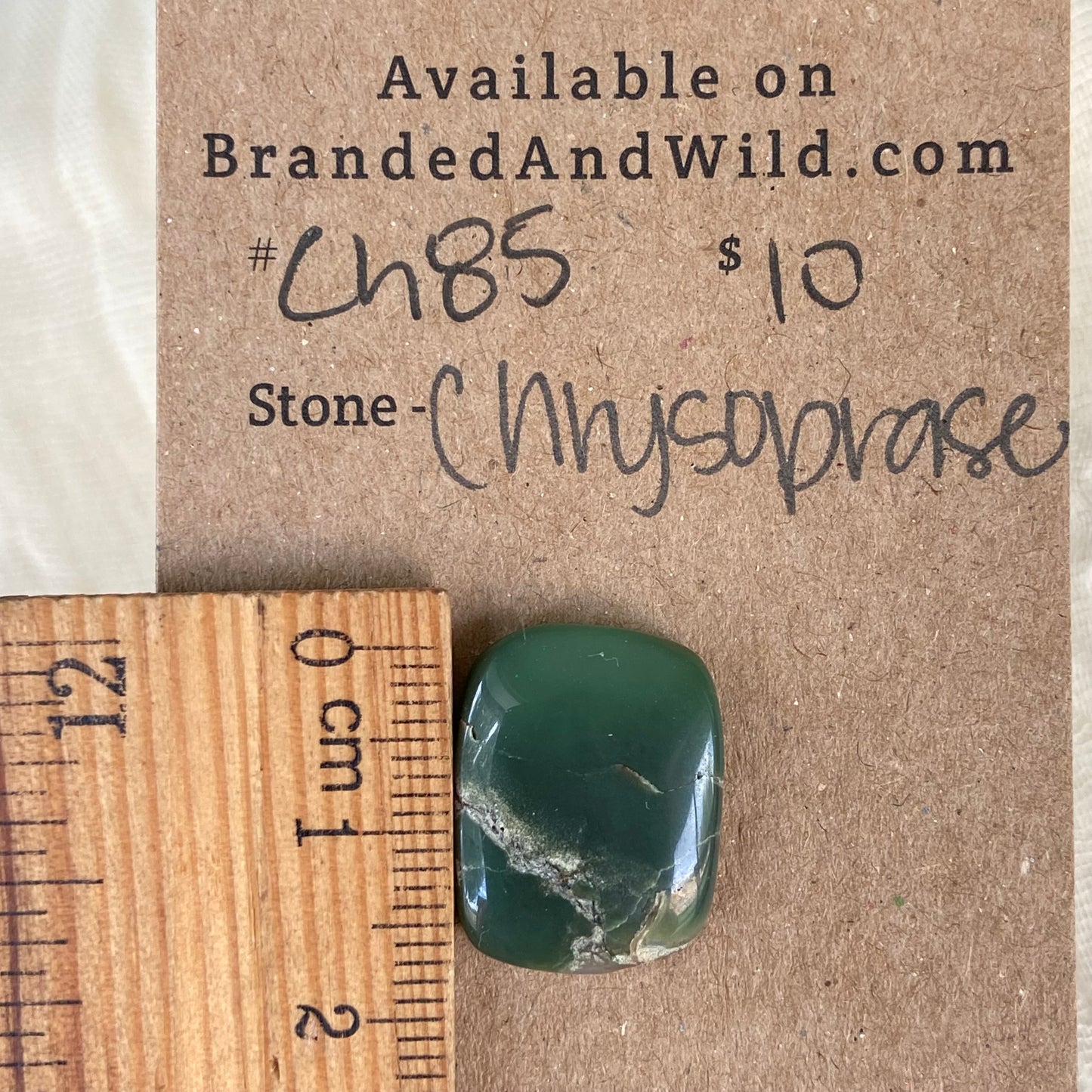Chrysoprase Cabochon - Ch85 E6672A6B-2801-4C5E-A0AE-102FA81BB0F6 Brandedandwild.com