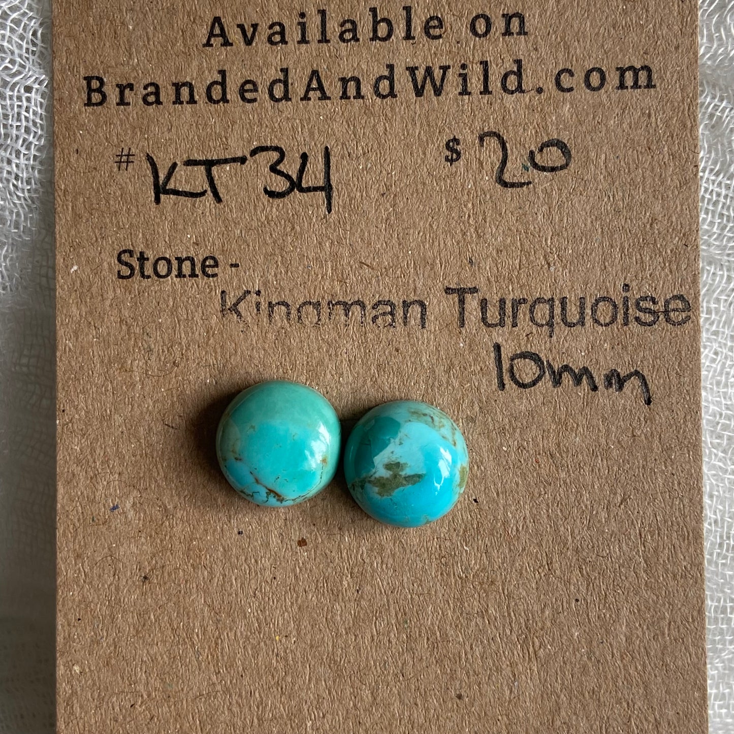 Kingman Turquoise Cabochon - KT04 E68527CE-225B-4E57-90F9-64E9251631EA Brandedandwild.com