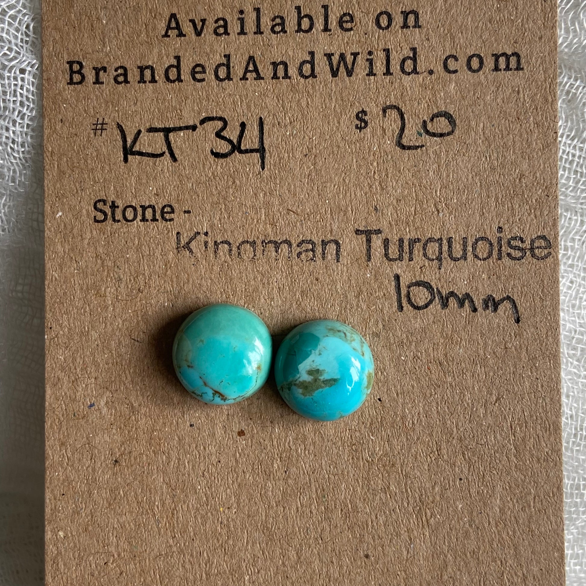 Kingman Turquoise Cabochon - KT04 E68527CE-225B-4E57-90F9-64E9251631EA Brandedandwild.com