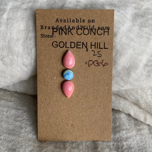 Pink Conch/Golden Hill Cabochon - PG6