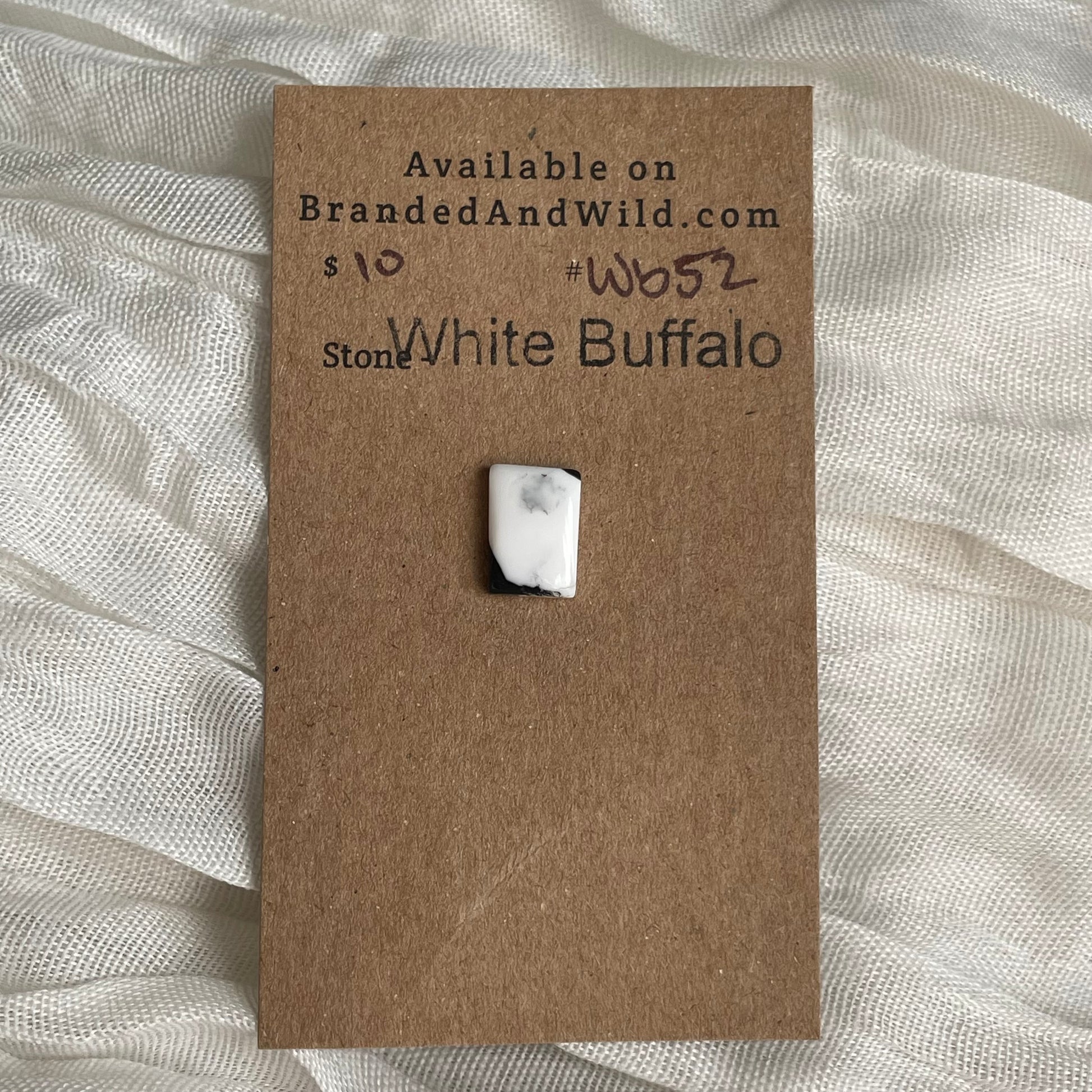 White Buffalo Cabochon - WB52 E69624D6-D1C3-4F46-8308-3A0A48250034 Brandedandwild.com