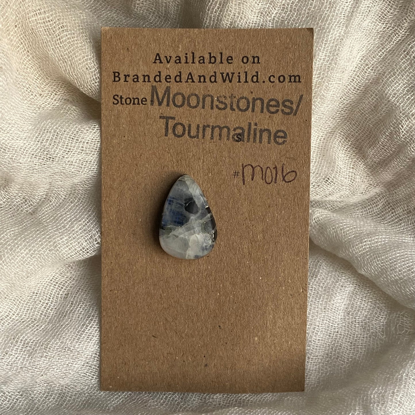Moonstone/Tourmaline Cabochon - M016