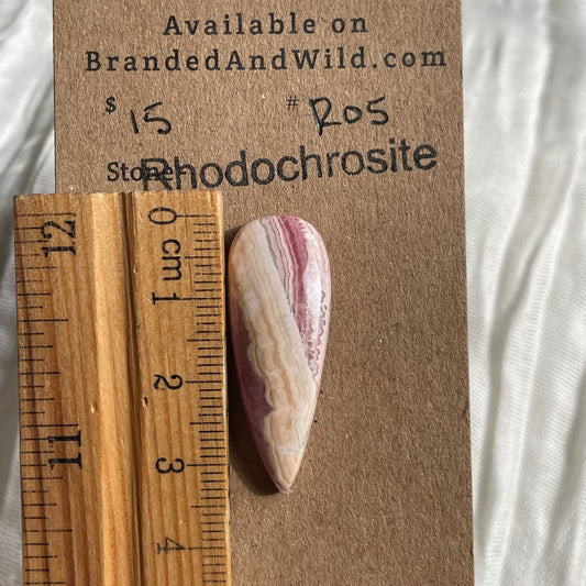 Rhodochrosite Cabochon - R05 E6F6343A-4614-4439-9759-24C89DBBFB26 Brandedandwild.com