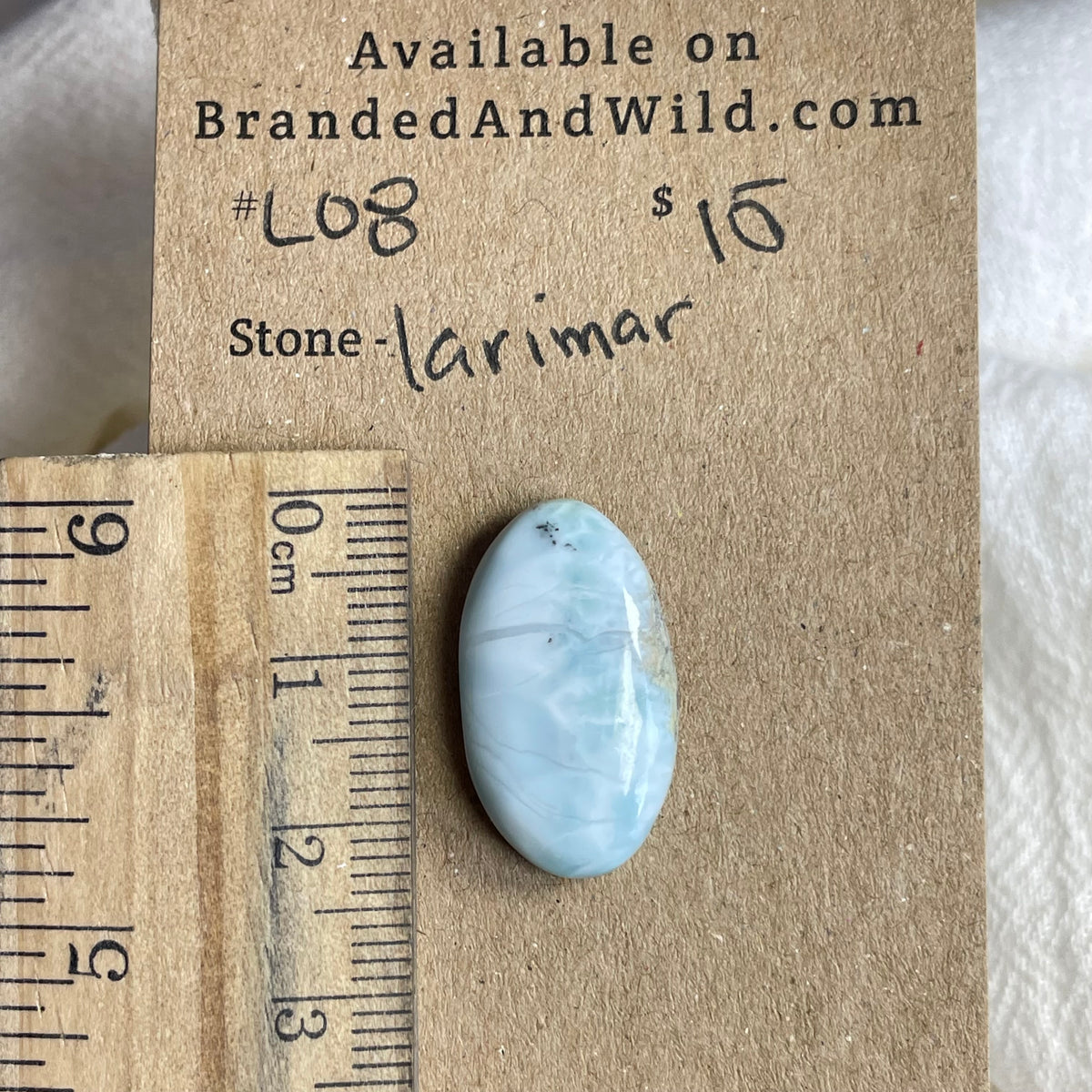 Larimar Cabochon - L08 E702F645-876D-4C88-98E2-9ED08002B807 Brandedandwild.com
