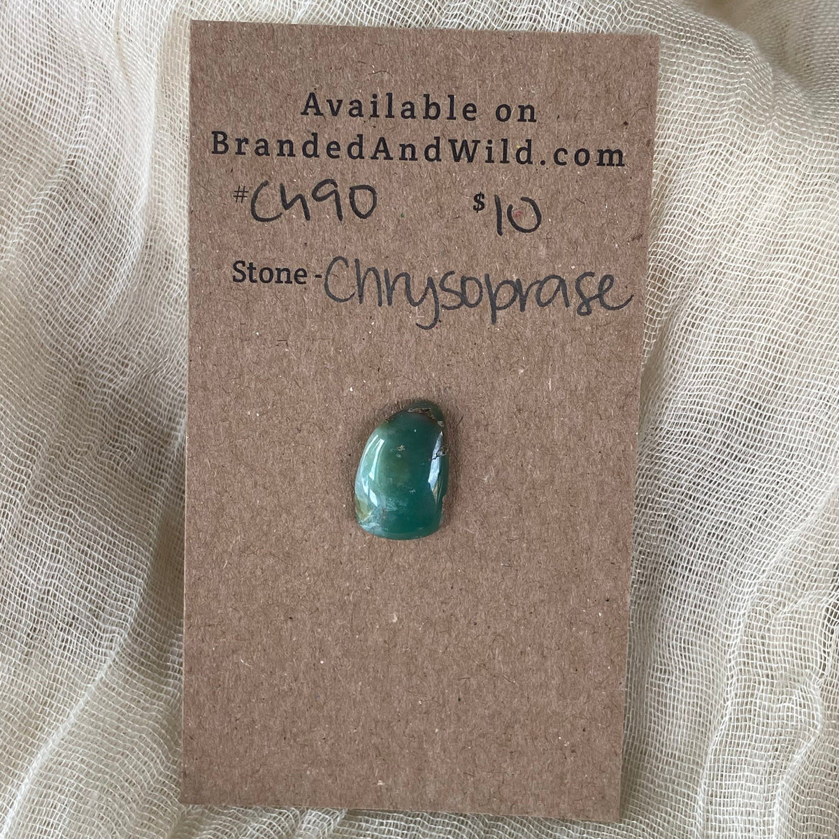 Chrysoprase Cabochon - Ch90 E7286977-78EF-46DC-80AB-7F0D46F037D7 Brandedandwild.com