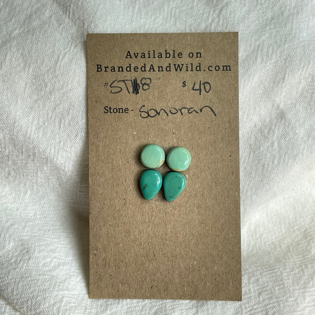 Sonoran Turquoise Cabochon - ST18 E7EC192C-A51F-48B8-8F44-7C261DC1A686 Brandedandwild.com