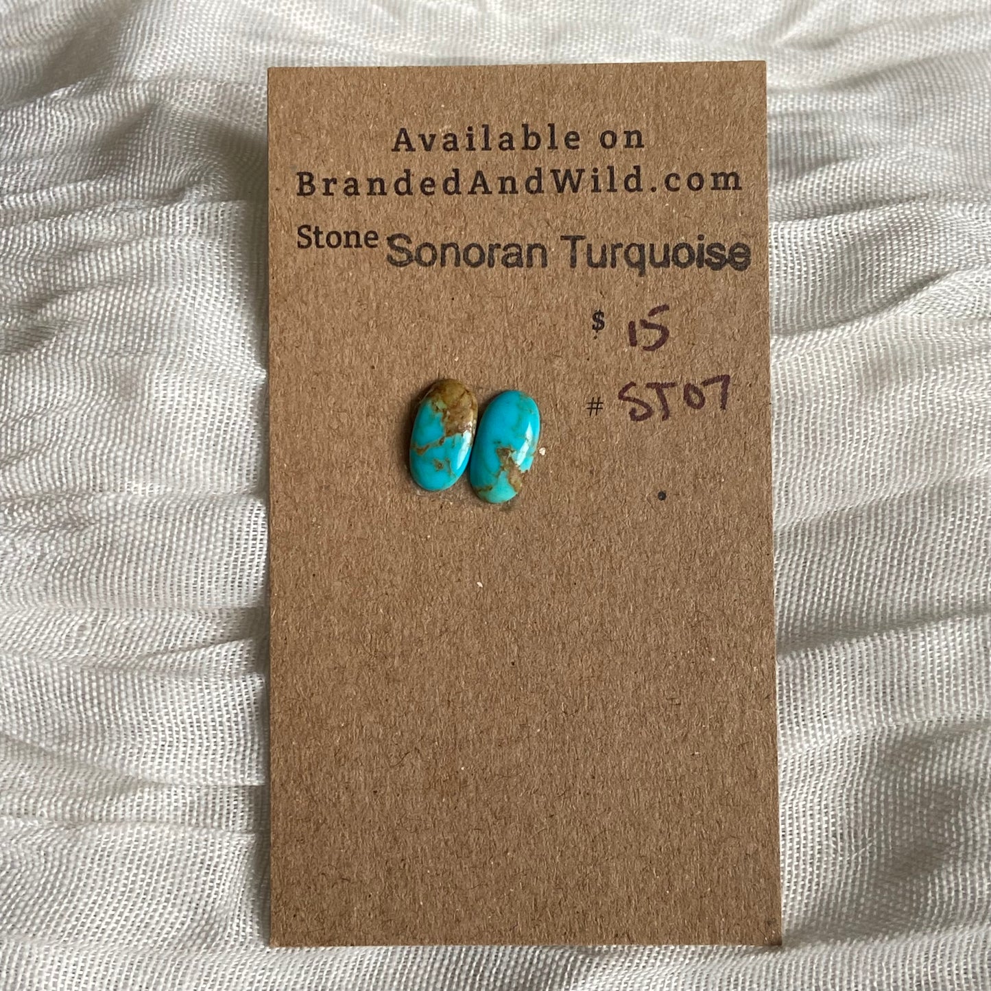 Sonoran Turquoise Cabochon - ST07 E7F4B4AD-761A-4493-9DA2-C302B146658C Brandedandwild.com