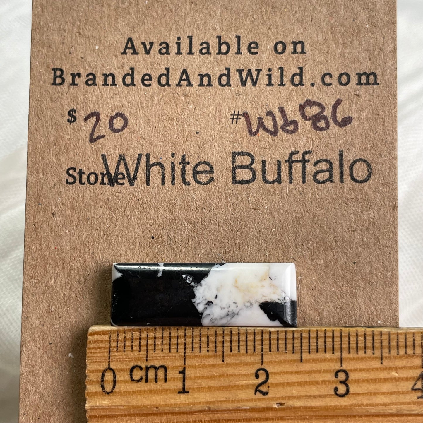 White Buffalo Cabochon - WB86 E804BB74-4F78-4F6E-ABCB-1B2F889E48EC Brandedandwild.com