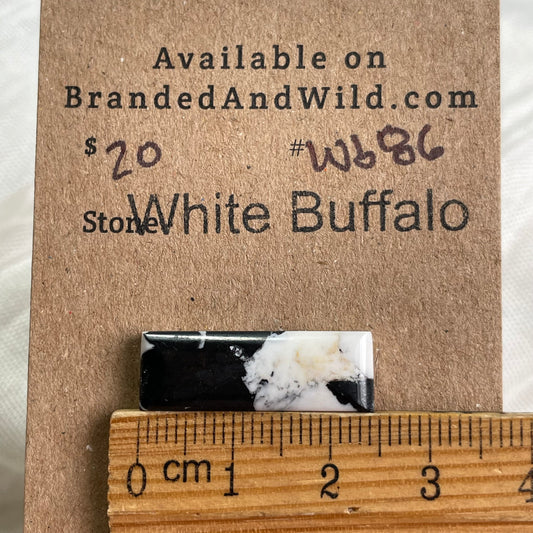 White Buffalo Cabochon - WB86 E804BB74-4F78-4F6E-ABCB-1B2F889E48EC Brandedandwild.com