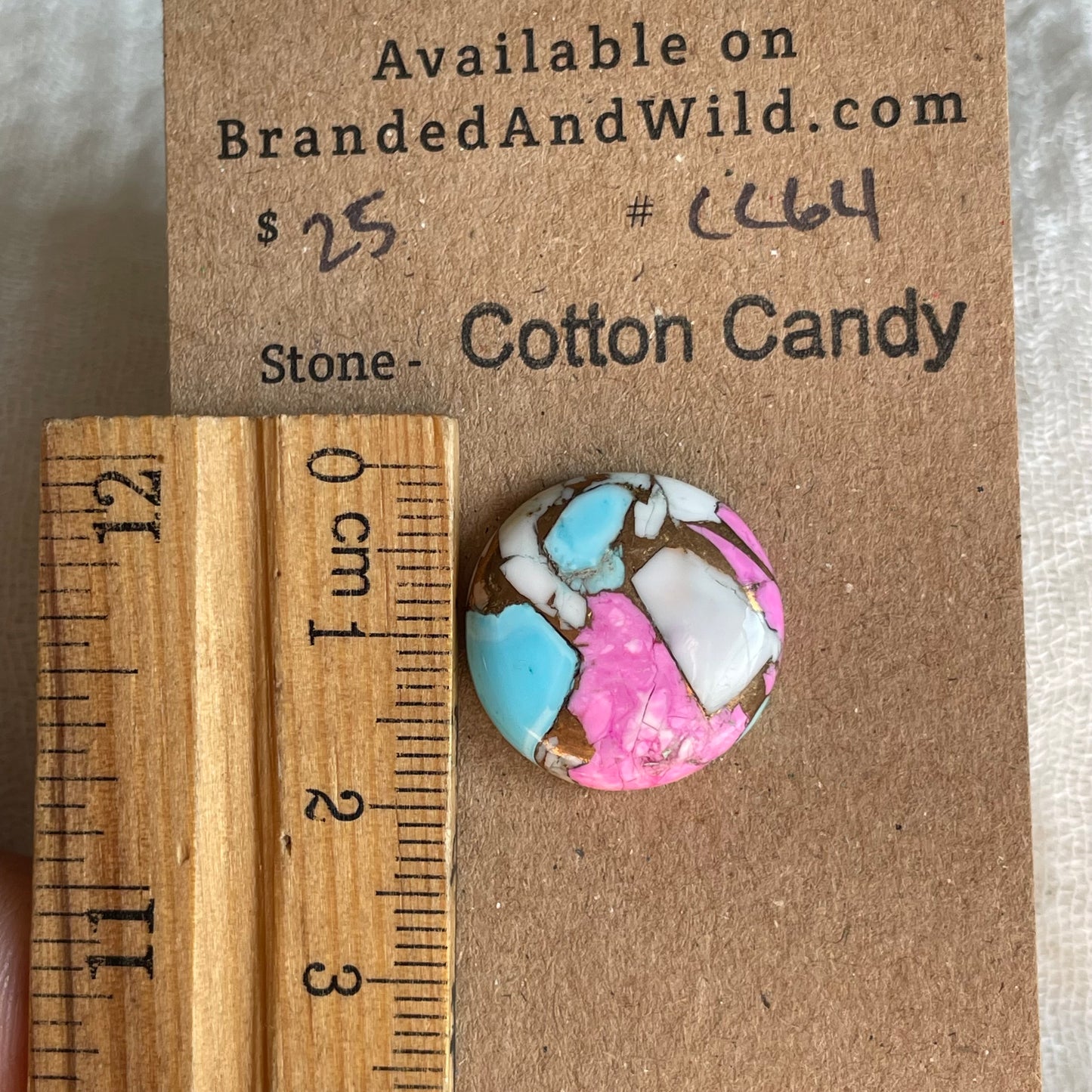 Cotton Candy Cabochon - CC64 E84B6A9A-CB84-4E2B-A9F8-E3C406707A10 Brandedandwild.com