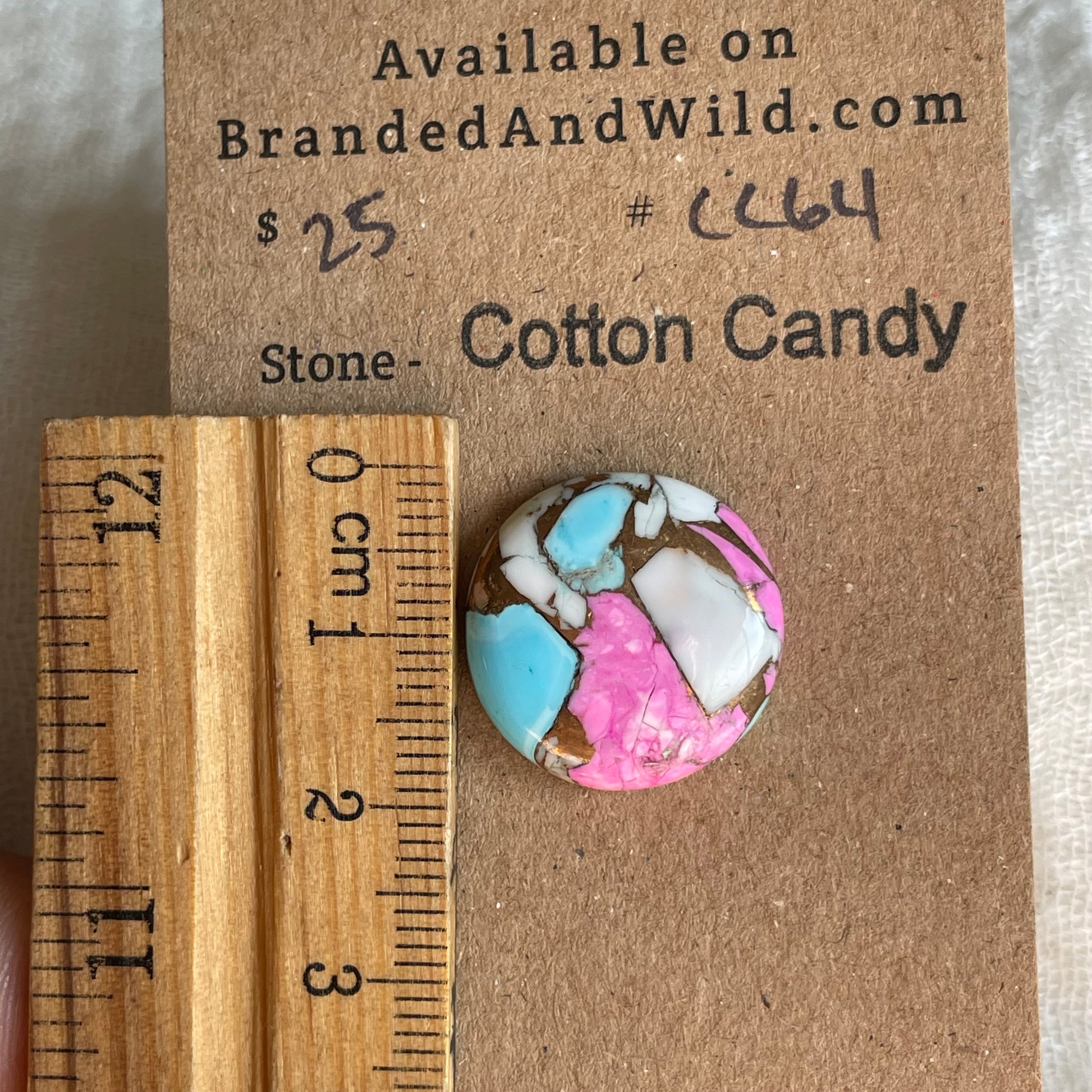 Cotton Candy Cabochon - CC64 E84B6A9A-CB84-4E2B-A9F8-E3C406707A10 Brandedandwild.com