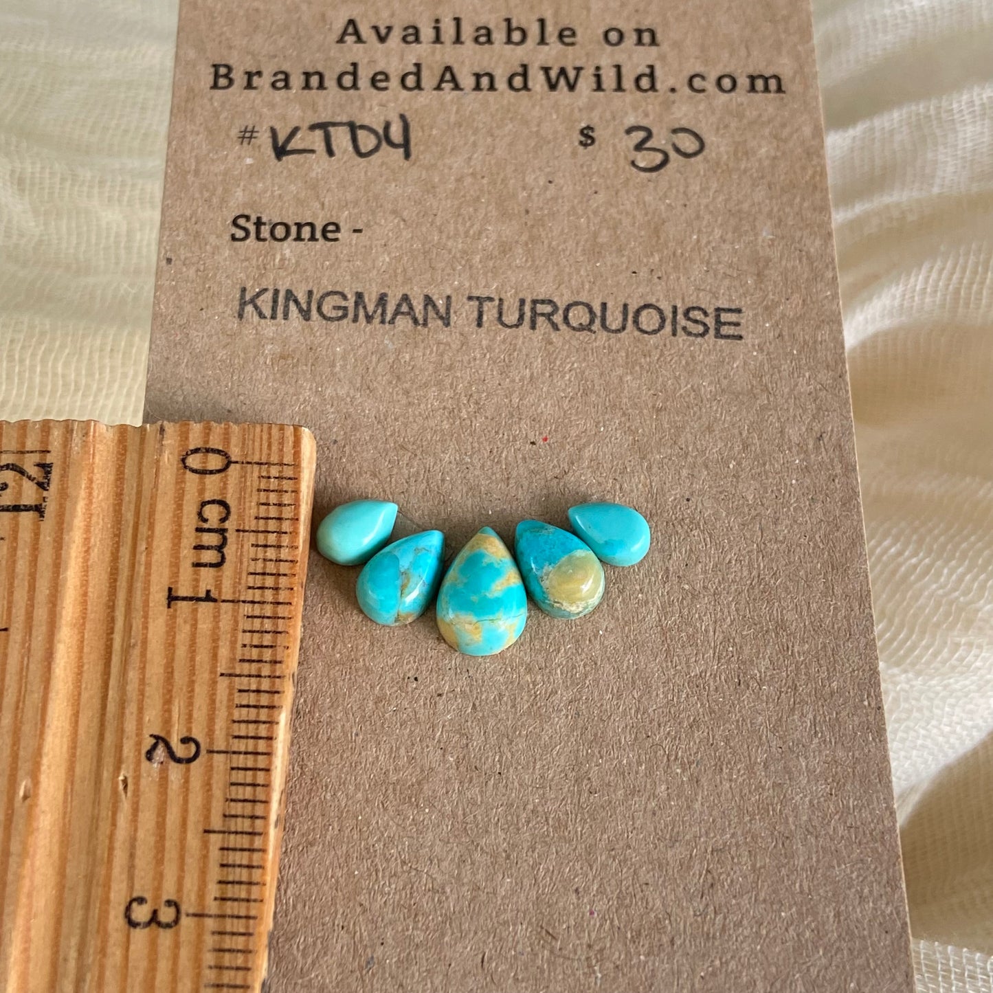 Kingman Turquoise Cabochon - KT04 E84F51AD-C5A5-4DBD-826A-DE66E5C61B14 Brandedandwild.com