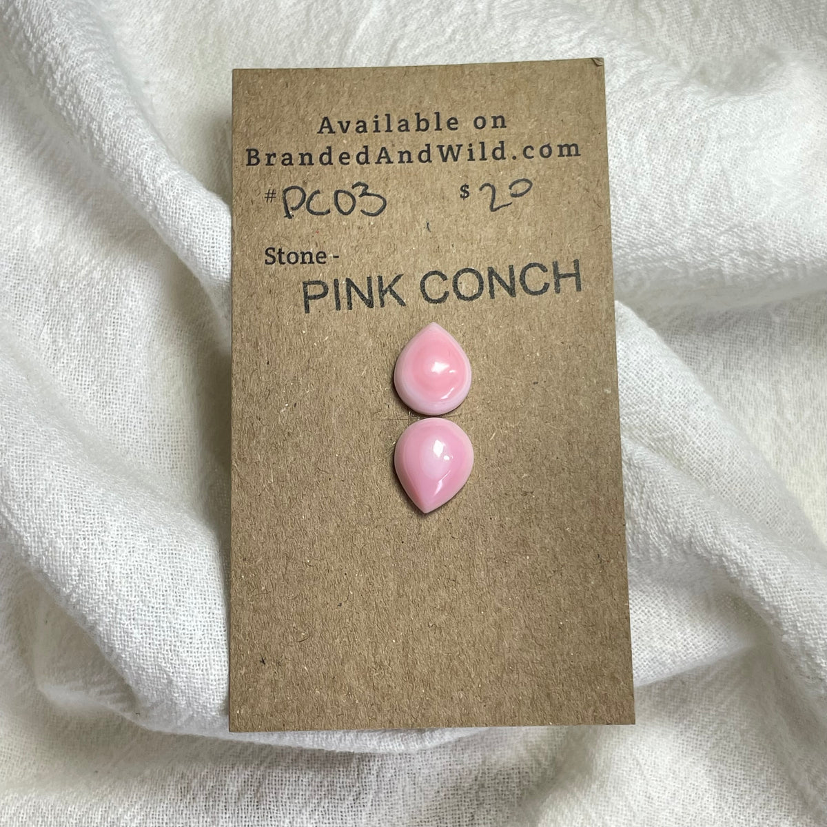 Pink Conch Cabochon - P003 E85D0BBF-EDC3-47A9-A153-069974235B79 Brandedandwild.com