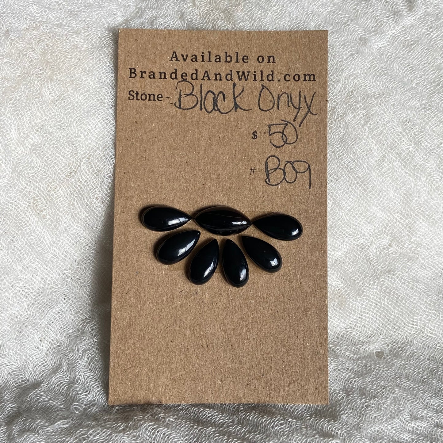Black Onyx - Cabochon - BO9 E85EA282-8189-4790-8959-29284338E205 Brandedandwild.com