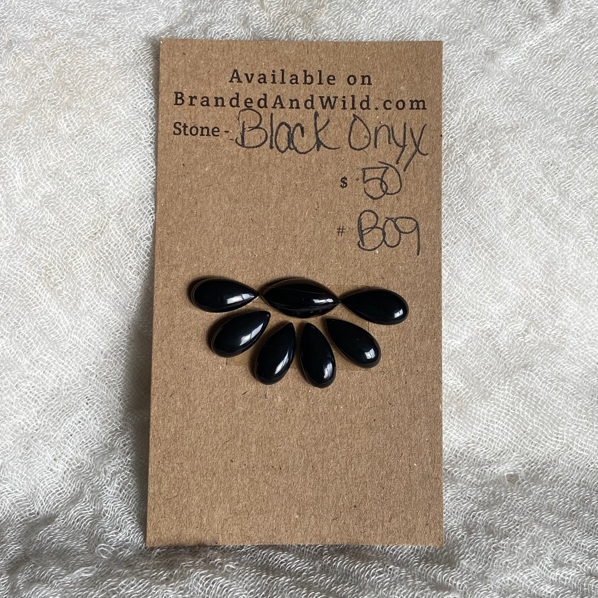 Black Onyx - Cabochon - BO9 E85EA282-8189-4790-8959-29284338E205 Brandedandwild.com