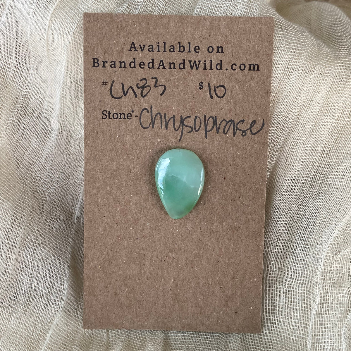 Chrysoprase Cabochon - Ch83 E8676903-DEDE-4526-B023-431DFC4AC81D Brandedandwild.com